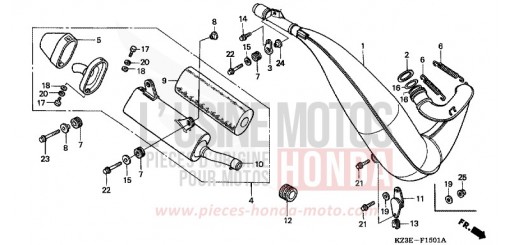 EXPANSION CHAMBER (2) CR250RY de 2000